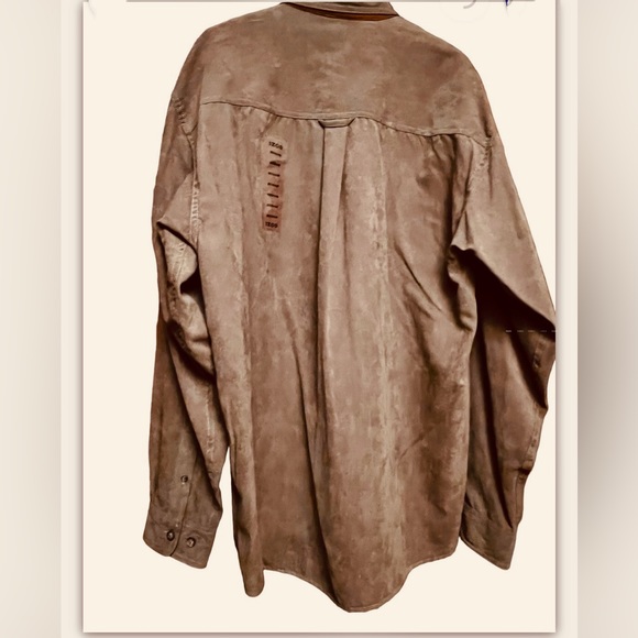 Men’s Long sleeve Brown Shirt - Size Medium - Picture 2 of 6